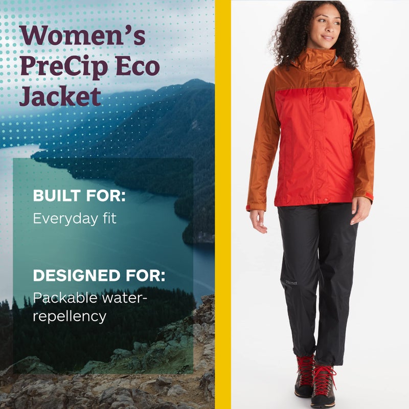 MARMOT Womenâ€™s PreCip Rain Jacket | Lightweight, Waterproof, Black, Medium - Image 3